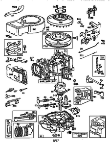 Engine Diagram and Parts List for 289707-0179  Briggs and Stratton Engine